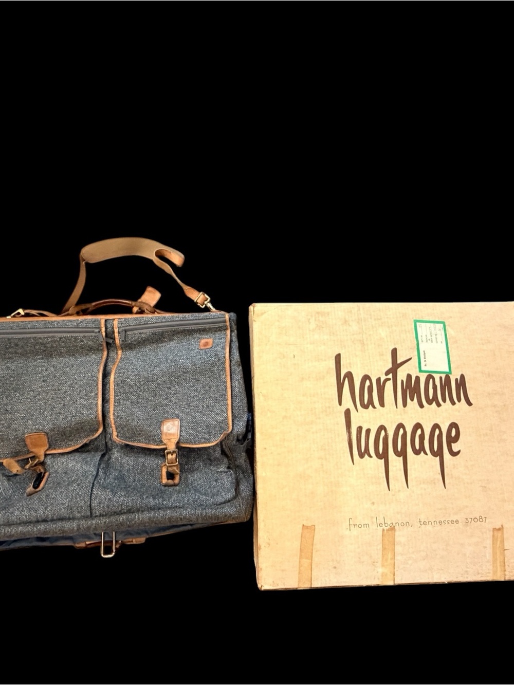 Hartmann Garment Bag Suits Gear Tweed Leather Brass Luxury Luggage Suitcase